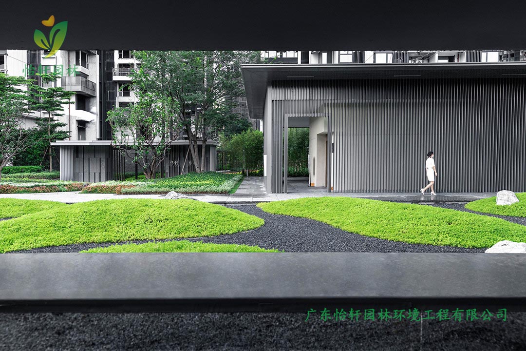 保利广钢225地块住宅区绿化工程施工改造实景图